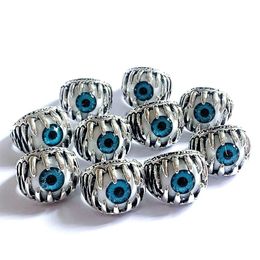 Cluster Rings Bk Lots 24Pcs Devils Eye Cool Alloy Mix Eyeball Men Women Charm Gifts Gothic Punk Jewelry Wholesale Drop Delive Dhgarden Dh3R5