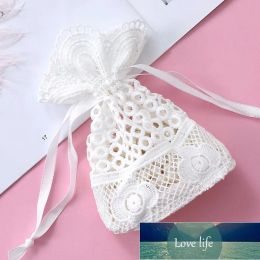 Bundle Pocket Candy Bags Pearl Yarn Jewelry Bags Earrings Bracelet Necklace Storage Gift White Small Round Hole Lace Factory price ZZ