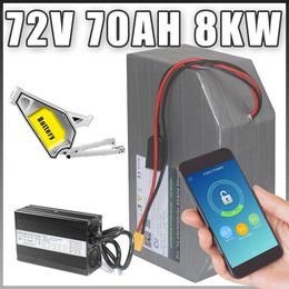 72V 40AH 60AH 70AH 8000W 150A Bomber Frame Electric bike Polygon Battery Pack with Bluetooth BMS Charger