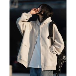 Women's Jackets Waffle Jacket Women Japanese Style Simple Office Lady Autumn Spring Full Cotton Single Breasted Girls Coat Unisex