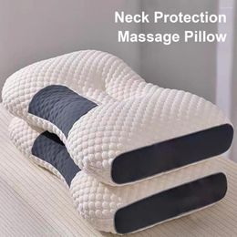 Pillow Simple Sleeping Washable Neck Fast Rebound 3D Stereo SPA Massage Protect