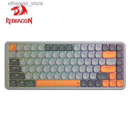 Keyboards REDRAGON TL84 USB Mechanical Gaming RGB Keyboard Support Bluetooth 5.0 wireless 2.4G 84 key for Compute Laptop Mac OS Windows PC Q231121