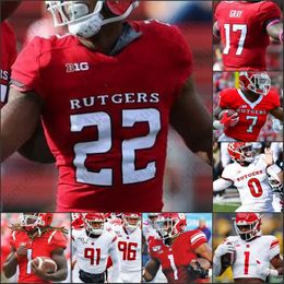 Special Rutgers Scarlet Football Jersey blank football jersey College Ray Rice Isaih Pacheco Bo Max Melton Vedral Cruickshank Wright-Collins