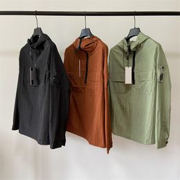 3-Color Men CP Single Lens Quarter-Zip Sweatshirt Outdoor Jacket Long Sleeve Hoodie