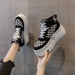 Dress Shoes black Trendy Shoes Women High Top Sneakers Women Platform Ankle Boots Basket Femme Chaussures Femmes Height Increase Shoes J231121