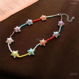 Choker Necklace Amazing Acrylic Beaded With Star Tassel P Clavicle Chain Jewellery Selling Charming