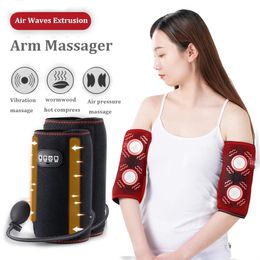 Nail Dryers Arm Massager Air Compression Leg Electric Heating Blood Circulation Waist Wrap Massage Device For Body Calf Therapy 231121