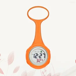 Wristwatches Watch- LCD Display Fob Watch Nursing Electric Lapel Hanging Pocket For