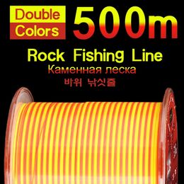 Braid Line 500m Semifloating Monofilament Double Colour Rock FishingLine Resistance Jack Sea Pole For Fishing 231121