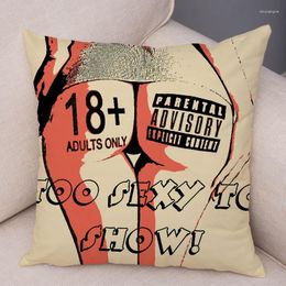 Pillow Case 45 45cm Cartoon Sexy Lady Pillowcase Decoration Pretty Girl Ass Cushion Cover Sofa Car Home Decor Living Room