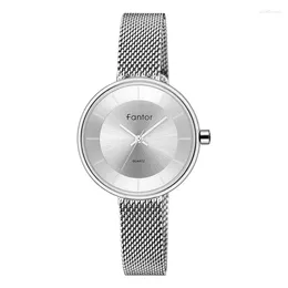 Wristwatches FNGEEN Fashion Luxury Silver Watch Women Brand Small Dial Mesh Strap Ladies Relogio Feminino Quartz Wristwatch Woman