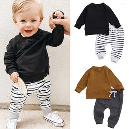 Clothing Sets Born Infant Baby Boys Outfits Long Sleeve Sweatshirt Hoodie Tops Pants Spring Autumn 2Pcs Clothes Set 0-24M