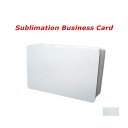 Business Card Files Wholesale Sublimation Metal Cards Heat Transfer Blank Aluminium Plate 3.1X2.1Inch 100Pcs/Set Double Side For Sub Dhnzy