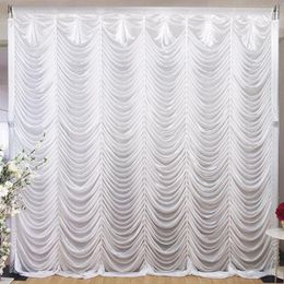 Party Decoration Arrival 3m H X3m W Ice Silk Backdrop Wave Valance Swag Wedding