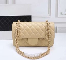 Top Designe custom luxury brand handbag channel Women's fashion fallow leather gold chain crossbody black and white pink cattle clip sheepskin shoulder