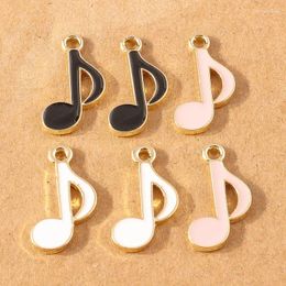 Charms 10pcs Lovely Enamel Music Note Pendants For Jewellery Making Earrings Necklace DIY Bracelet Craft Supplies