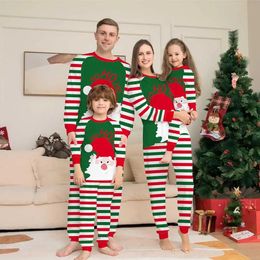 Family Matching Outfits Family Christmas Pyjamas Sets Santa Claus Striped Xmas Sleepwear Mother Kids Clothes Christmas Pyjamas For Family Clothing Set 231121