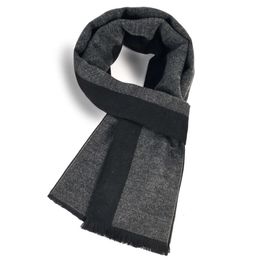 New Winter Men's Scarf Elegant and Versatile Warm Casual Business Plaid Gift Neck