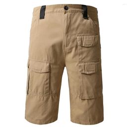Men's Shorts Capris Loose Straight Tube Summer Large Fashion Casual Multi Pocket Cotton Cargo Pants Men