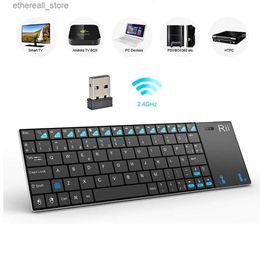 Keyboards Rii mini i12+ Wireless Russian/English/French/Spanish Keyboard with Touchpad mouse for PC Tablet Android TV BOX Q231121