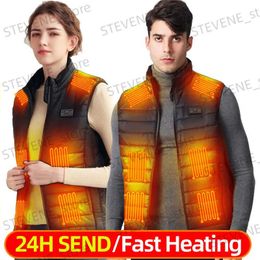 Men's Jackets Heated Vest For Men Usb Electric Self Heating Vest Women Warming Heated Jacket Lightweight Thermal Sleeveless Heated Clothing T231121