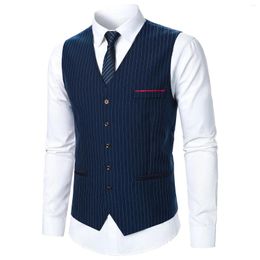 Men's Suits Mens Business Formal Dress Casual Wedding Banquet V Neck Sleeveless Slim Fit Jacket Suit Vest Plain T Shirts