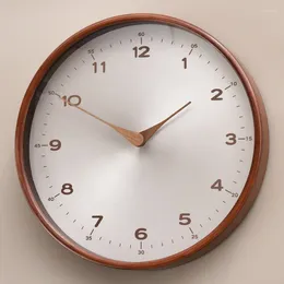 Wall Clocks Nordic Style Wooden Clock - Simple And Fashionable Quartz Timepiece For Living Room Bedroom Decor