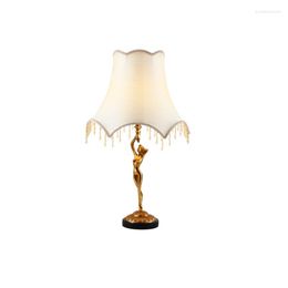 Table Lamps DINGFAN French Luxury Full Copper Lamp Promotional Price Living Room Bedroom Bedside