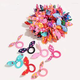 Hair Accessories Colourfull Ear School Bows Cross-border Flower Hairbands Towel Ring Girl Accessoires Elastic Bands