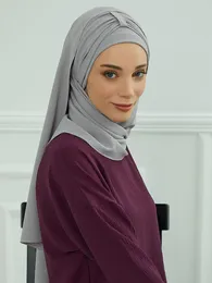 Ethnic Clothing Plain Muslim Inner Hijabs Headband Women Cap Bonnet Long Shawl Underscarf Neck Cover Headwraps