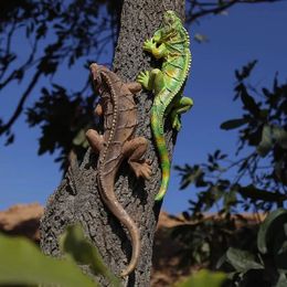 Garden Decorations Simulated Lizard Sculpture Figurine Reptile Statue Ornament Creative Yard Lizard Pendant Outdoor Garden Decoration Home Decor 231120