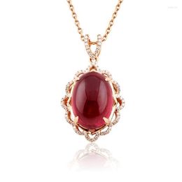 Pendant Necklaces RICKI Wedding Aesthetic Cute Chokers Wholesale Necklace For Women Girls Boho Red Gem Jewellery Gift Collar ZY038