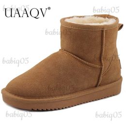 Boots New Arrival Genuine Leather Australia Classic Women Snow Boots Women's Cow Leather Ankle Boots Plus Size Winter Women Shoes T231121