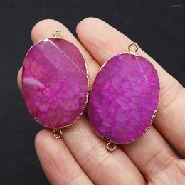 Pendant Necklaces Natural Stone Dragon Pattern Agate Pendants Egg-shaped Faceted Charms For Fashion Jewellery DIY Making Necklace Bracelet