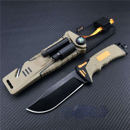GB Fixed Blade Survival Knife Bear Grylls Ultimate 7cr13 Rubber Handle Outdoor Hunting Camping Combat Knives Military Tool 435