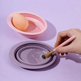 Makeup Brushes Soft Silicone Colourful Cleaner Scrubbe Board Cosmetic Eyeshadow Brush Cleaning Foundation Pad