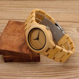 Wristwatches BIRD Luxury Women Watch Gifts Bamboo Band Japan Movement 2035 Quartz Watches For Relogio FemininoWristwatches