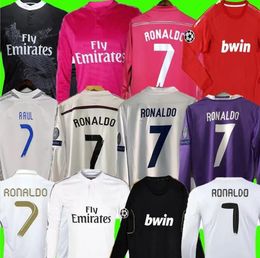 Retro Real Madrids Soccer Jerseys ZIDANE BALE BENZEMA MODRIC Di Maria ALONSO 12 13 14 15 16 RONALDO SERGIO RAMOS classic Long sleeve Football shirt