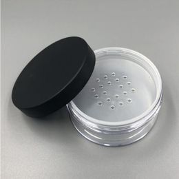 50 ml(166 oz) Empty Reusable Plastic Loose Powder Compact Bottles Container DIY Makeup Powder Case with Sifter and Lined Screw Lid Cfulu