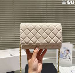 Designer Handbag Shoulder Chain Bag Clutch Flap Bags Wallet Check Velour Thread Purse Double Letters Solid Hasp Waist Square Stripes Women Luxury Handbags YY612