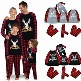 Family Matching Outfits Mommy and Me Clothes Outfits TopsPants Plaid Mother Daughter Father Son Sleepwear Xmas Christmas Family Matching Pyjamas 231121