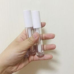 Storage Bottles 5/10pcs Clear 6ml Lip Gloss Tube With Big Brush Wand White Lipgloss Refillable Glaze Doe Foot Applicator