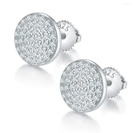 Stud Earrings SGARIT Fine Jewelry S925 Silver 0.6CT VVS1D Moissanite Diamond Pave Setting Women Fashion