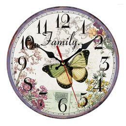 Wall Clocks 1pcs Creative Wooden Clock 30cm 12inch For Living Rooms Bedrooms Study Offices Dining Bars Coffee Shops Home Garden
