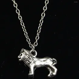 Chains 20pcs Fashion Necklace 23x15mm Lion Pendants Short Long Women Men Colar Gift Jewelry Choker