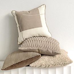 Pillow Light Coffee Colour Texture Covers Modern Luxury Simplicity Cover 45 Home Sofa Bedside Cases
