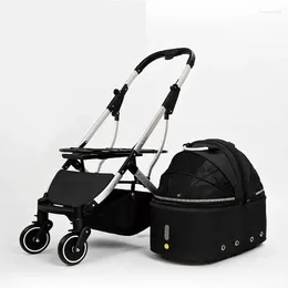 Dog Carrier Lightweight Foldable Trolley Aluminium Alloy Pet Stroller For Small And Cats Cat Cart