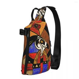 Duffel Bags Egyptian Horus Geometric Abstract Shoulder Chest Cross Bag Diagonally Casual Messenger Travel Handbag