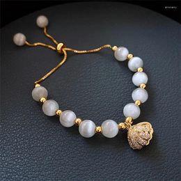 Strand 2023 Exquisite Opal Beaded Bracelet For Women Quality Shell Pendant Adjustable Pearl Bracelets Fashion Friendship Jewelry Gifts