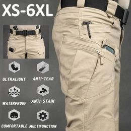 Men's Pants Quick Dry Outdoor Military Pants Multi Pockets Elastic Tactical Pant Waterproof Plus Size 6XL Casual Cargo Trousers Men Clothing 231120